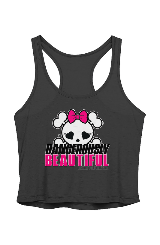 US Blanks Ladies' Sheer Cropped Racer Tank