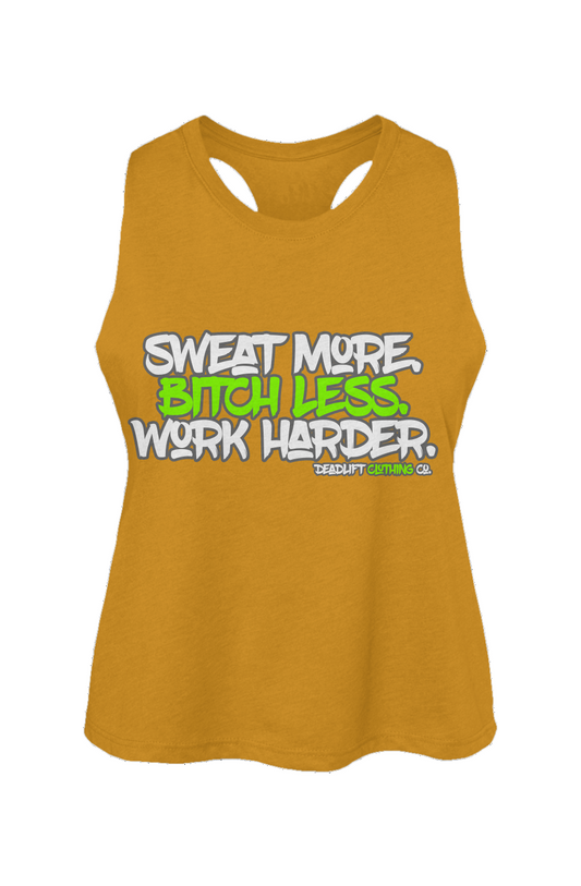 Sweat More Racerback Cropped Tank