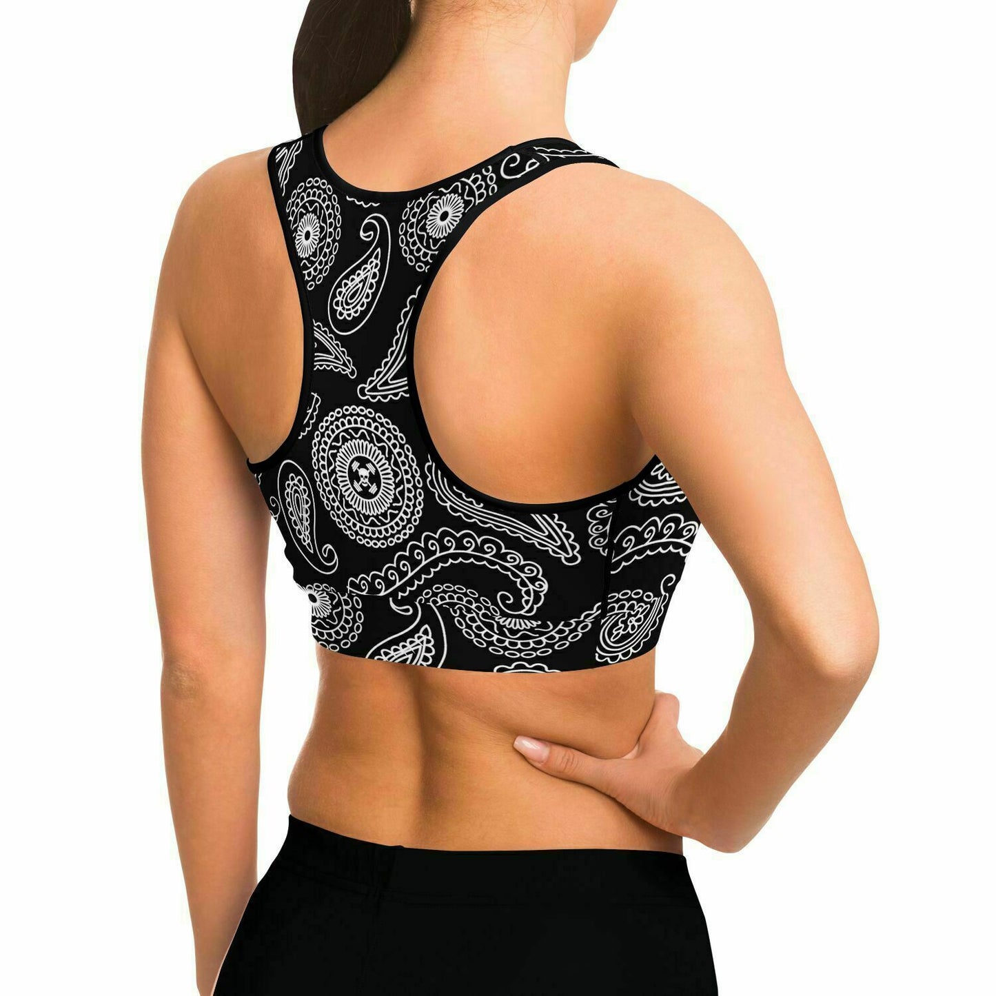 Inky Paisley Sports Bra