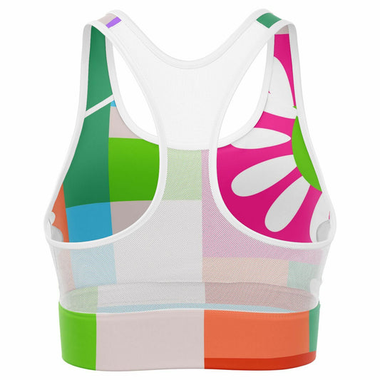 Hip Daisy Mesh Padded Sports Bra