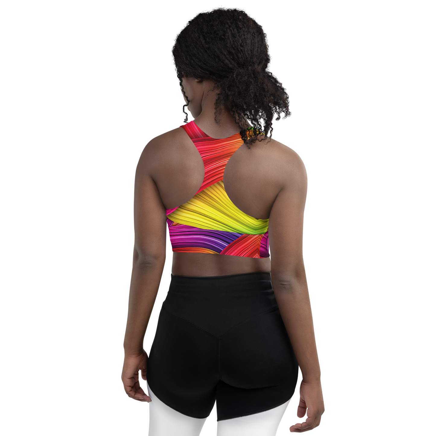 Rainbow Twist Longline sports bra
