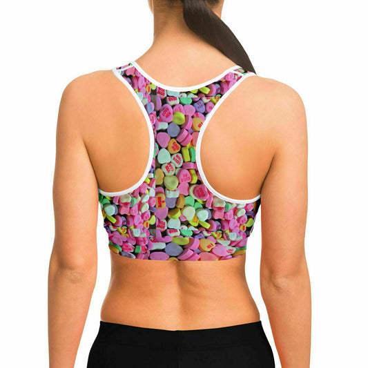 Valentines Day Candy Sports Bra