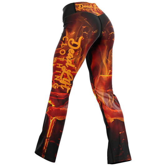 Flaming Rose Flare Leggings