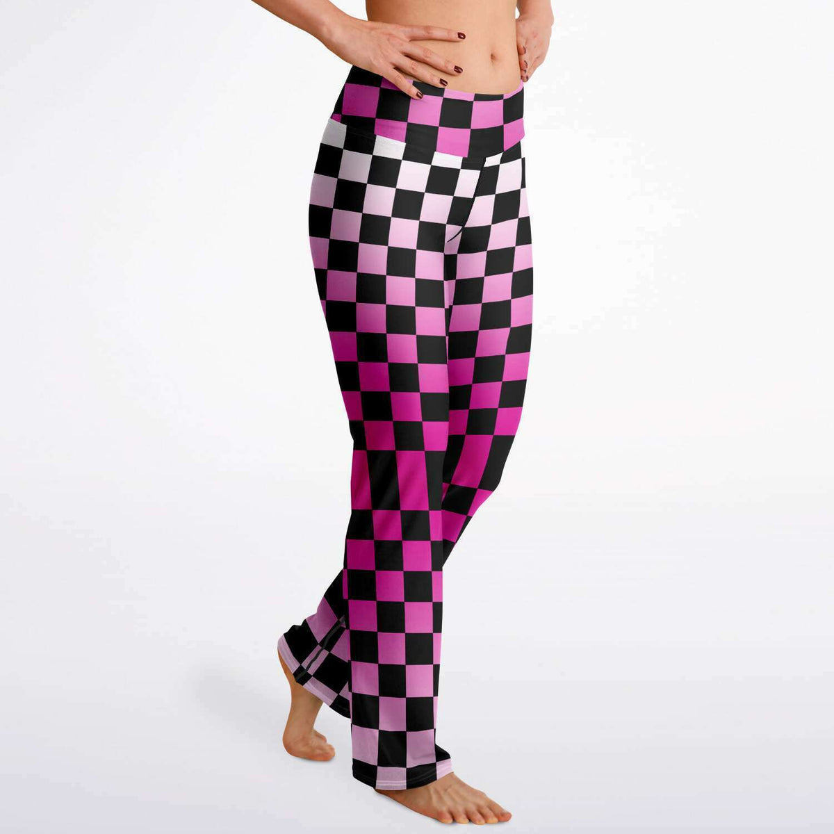 CheckOut The Mirror PINK Flare Leggings