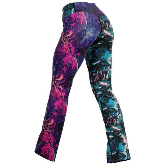CyberSkullNetik Flare Leggings