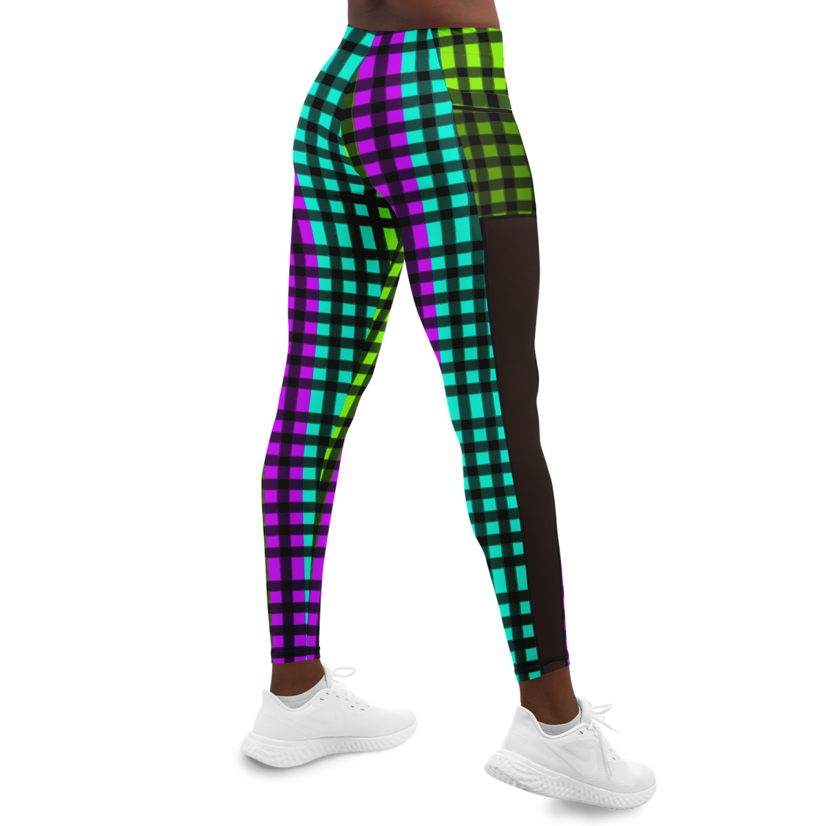 HV Plaid Mesh Pocket Legging