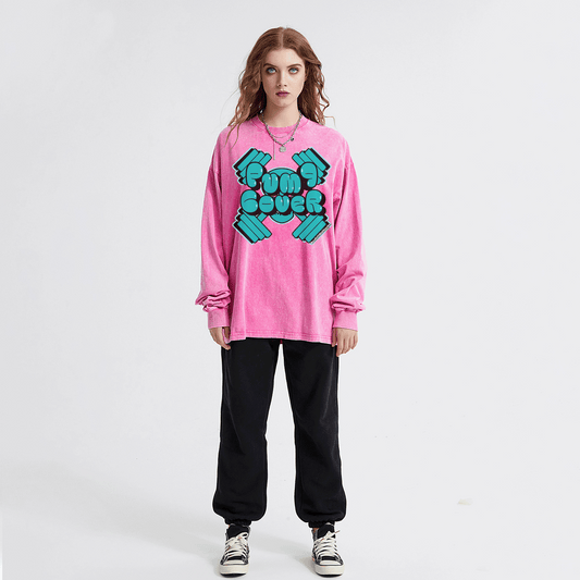 Pump Cover Oversized Snow Wash LS Tee