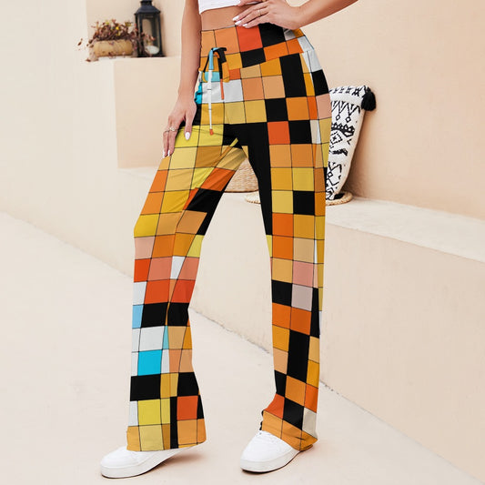 Puzzling  Straight Lace-Up Yoga Pants