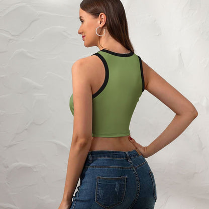 Fall Colors Cropped Slim Racerback