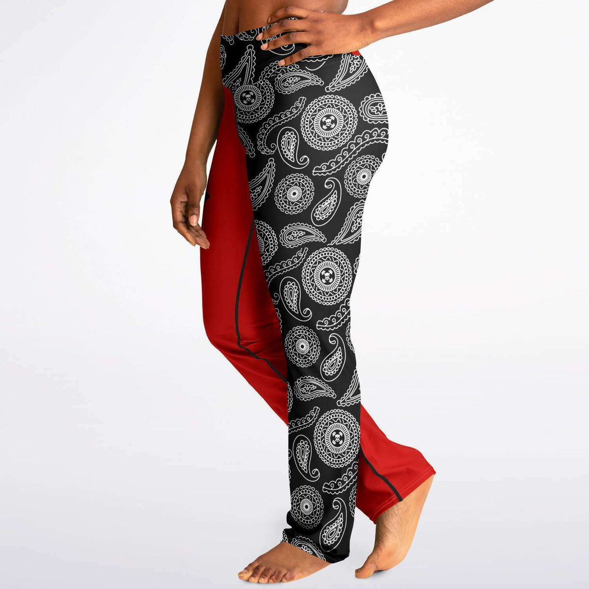 Inky Paisley Remix Flare Leggings