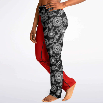 Inky Paisley Remix Flare Leggings