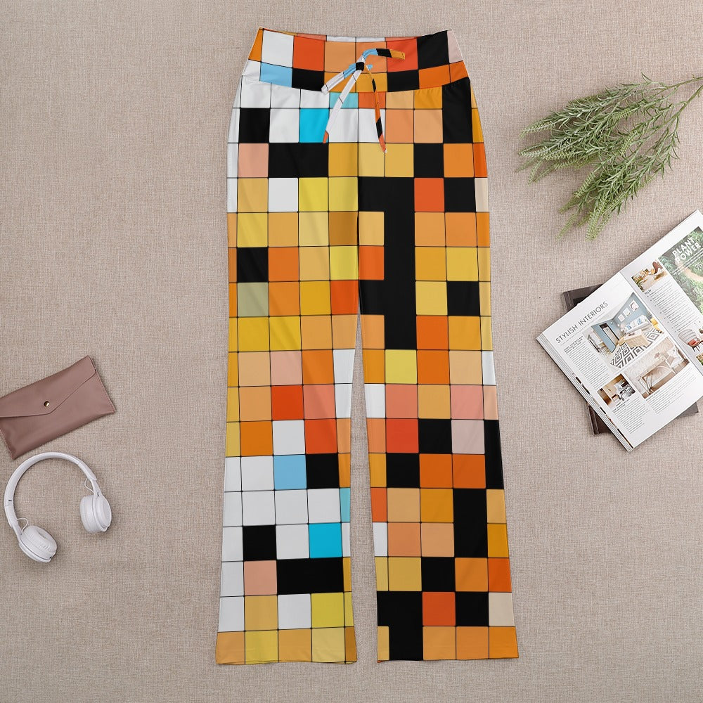 Puzzling  Straight Lace-Up Yoga Pants