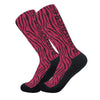 Animalistic Pink Crew Socks