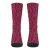 Animalistic Pink Crew Socks