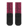 Animalistic Pink Crew Socks