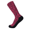 Animalistic Pink Crew Socks