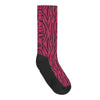 Animalistic Pink Crew Socks