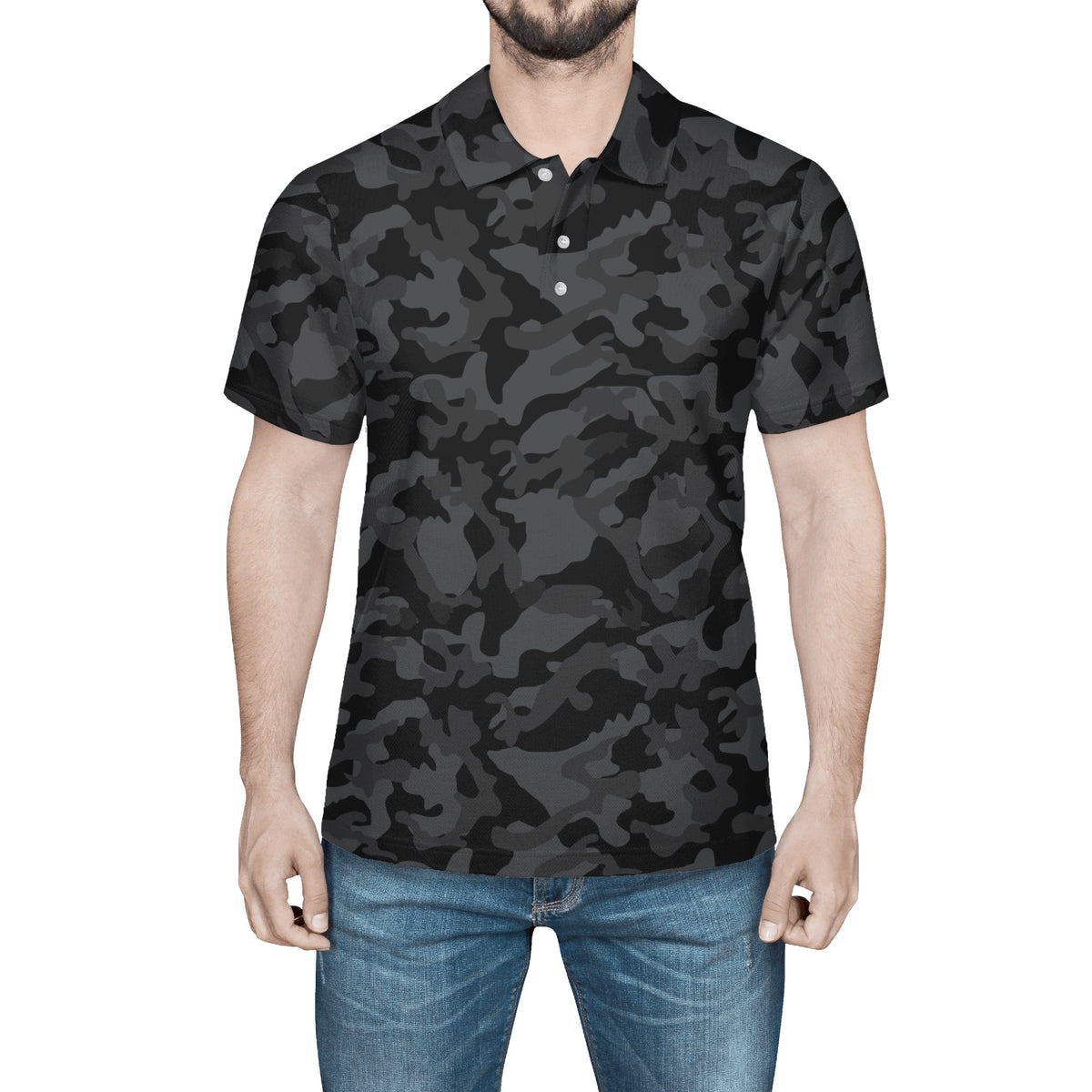 Black Camo Polo