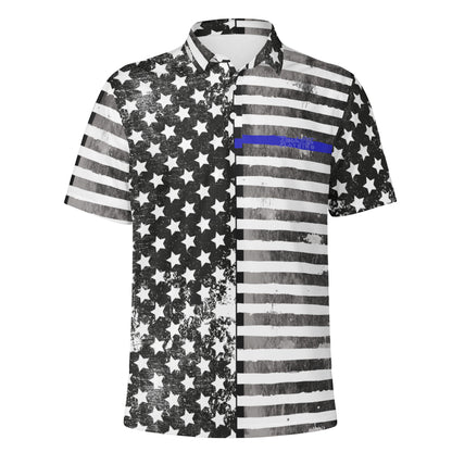 Blue Line Distress Polo
