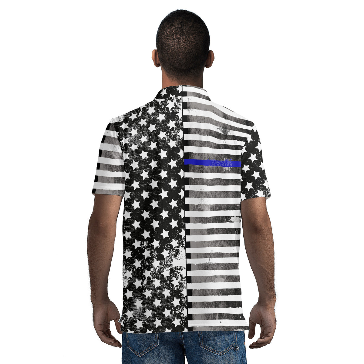 Blue Line Distress Polo