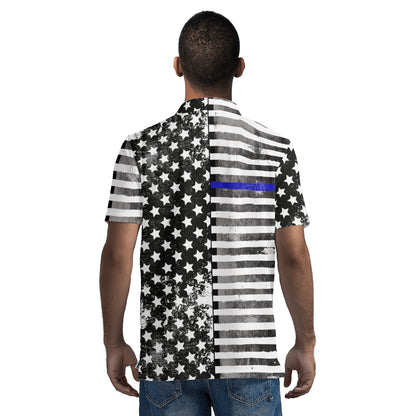 Blue Line Distress Polo
