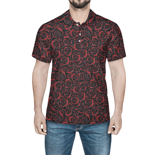 Black And Rose Polo