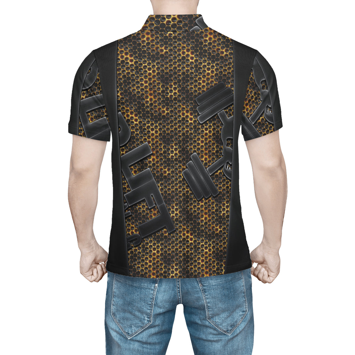 BrandedBanded Honey Hex Polo