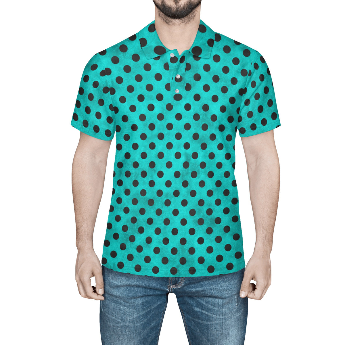Teal I Collapse Polo