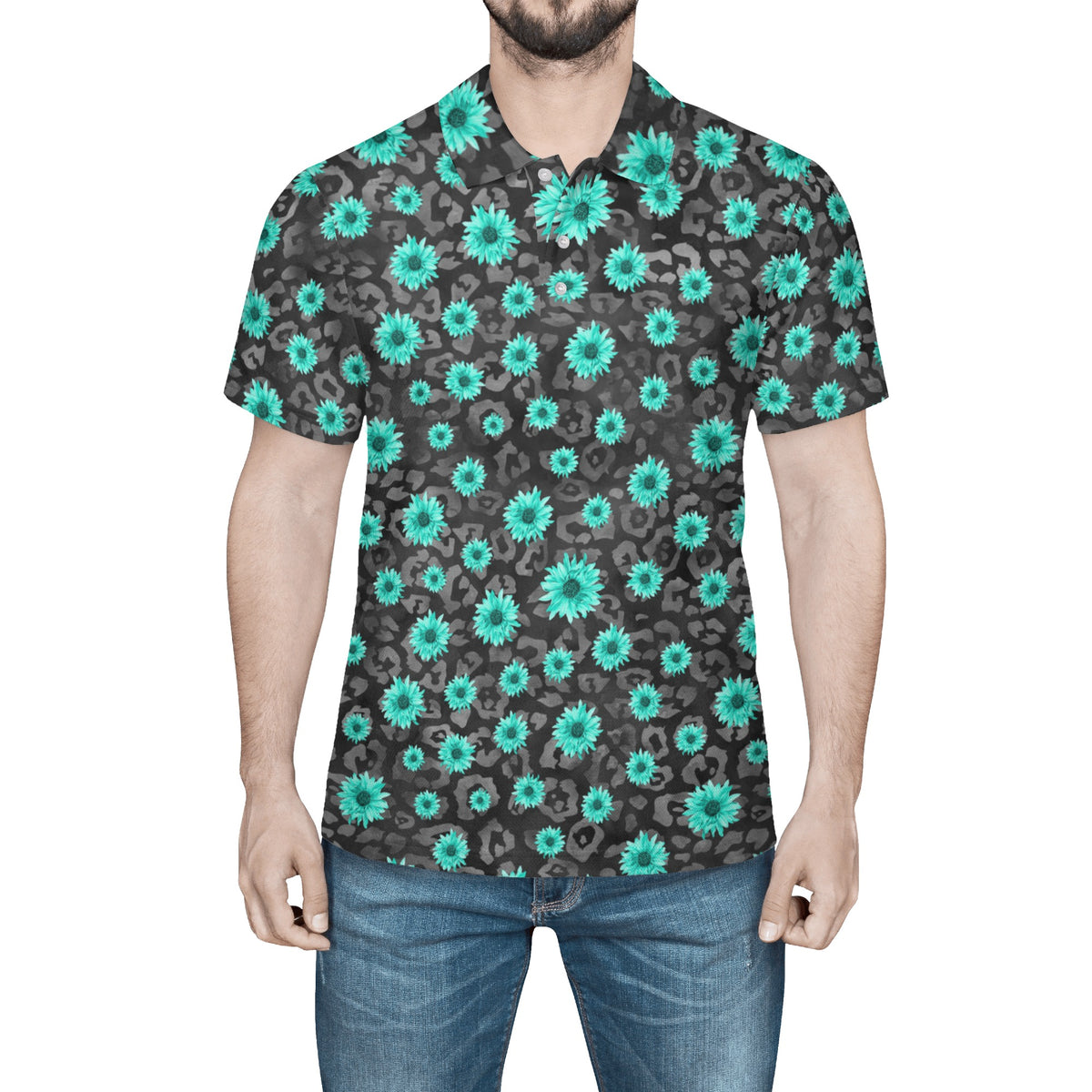 CamoTeal Tee Polo