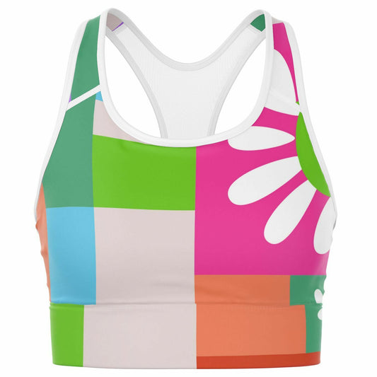Hip Daisy Mesh Padded Sports Bra