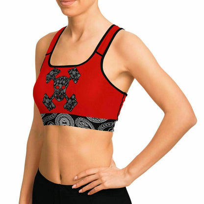 Inky Paisley Remix Sports Bra