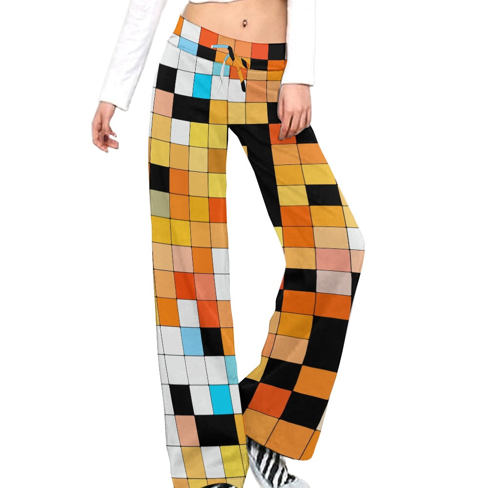 Puzzling  Straight Lace-Up Yoga Pants