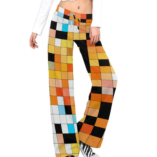 Puzzling  Straight Lace-Up Yoga Pants