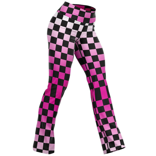 CheckOut The Mirror PINK Flare Leggings