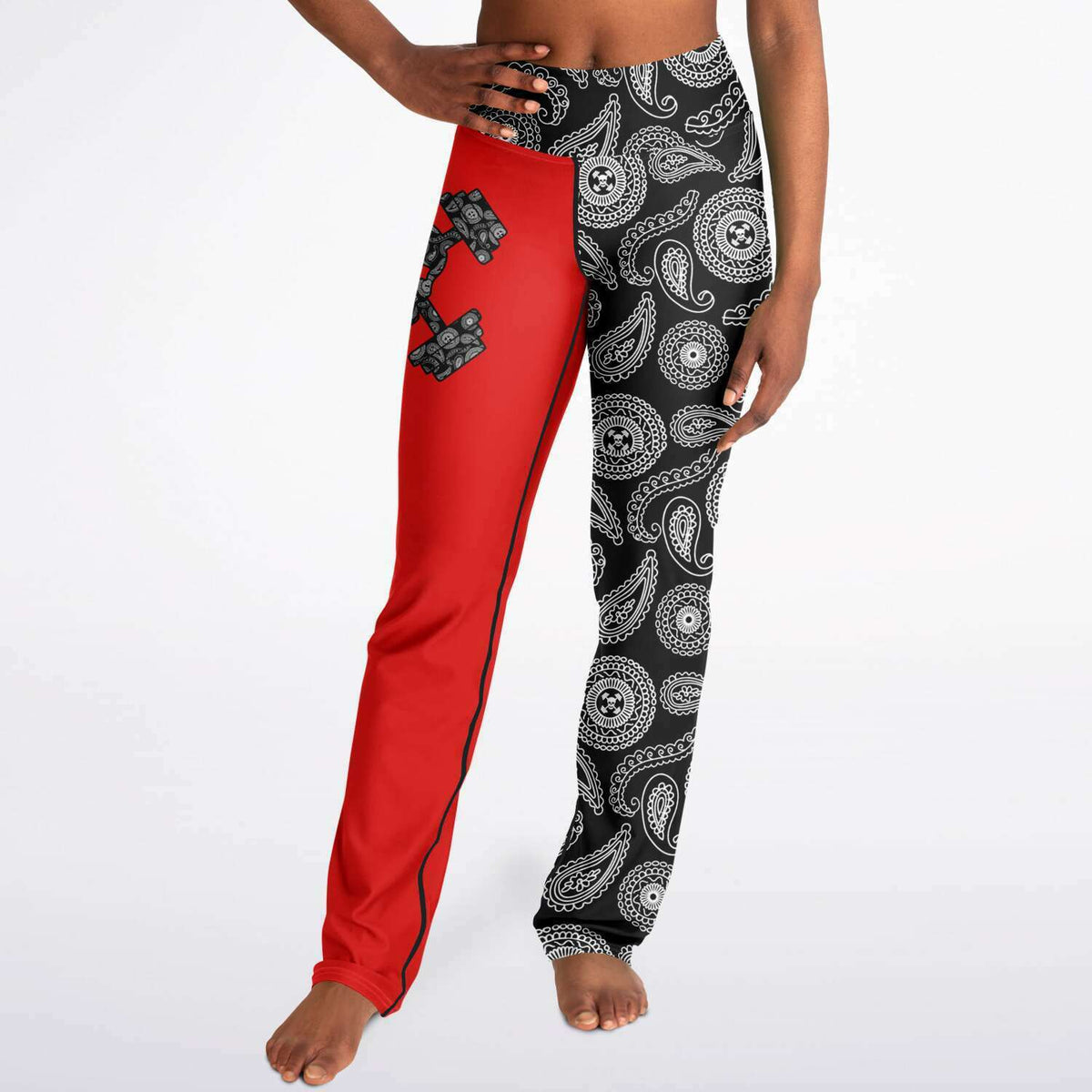 Inky Paisley Remix Flare Leggings