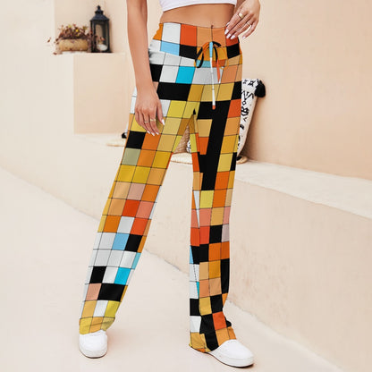 Puzzling  Straight Lace-Up Yoga Pants