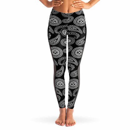 Inky Paisley Mesh Pocket Legging