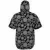 Inky Paisley Hooded Baseball Jersey