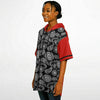 Inky Paisley Remix Hooded Baseball Jersey