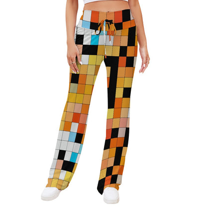 Puzzling  Straight Lace-Up Yoga Pants