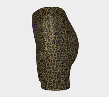 Leopard Glitter Yoga Shorts