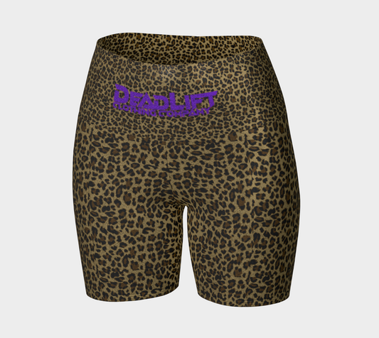 Leopard Glitter Yoga Shorts