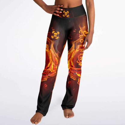Flaming Rose Flare Leggings