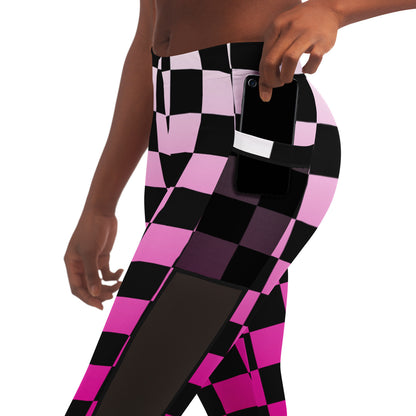 CheckOut The Mirror PINK Mesh Pocket Legging