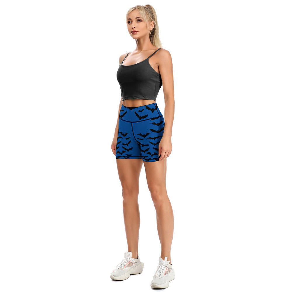 Batty Blue Yoga Shorts