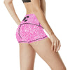 HellaPhat Print Yoga Shorts Pink/White