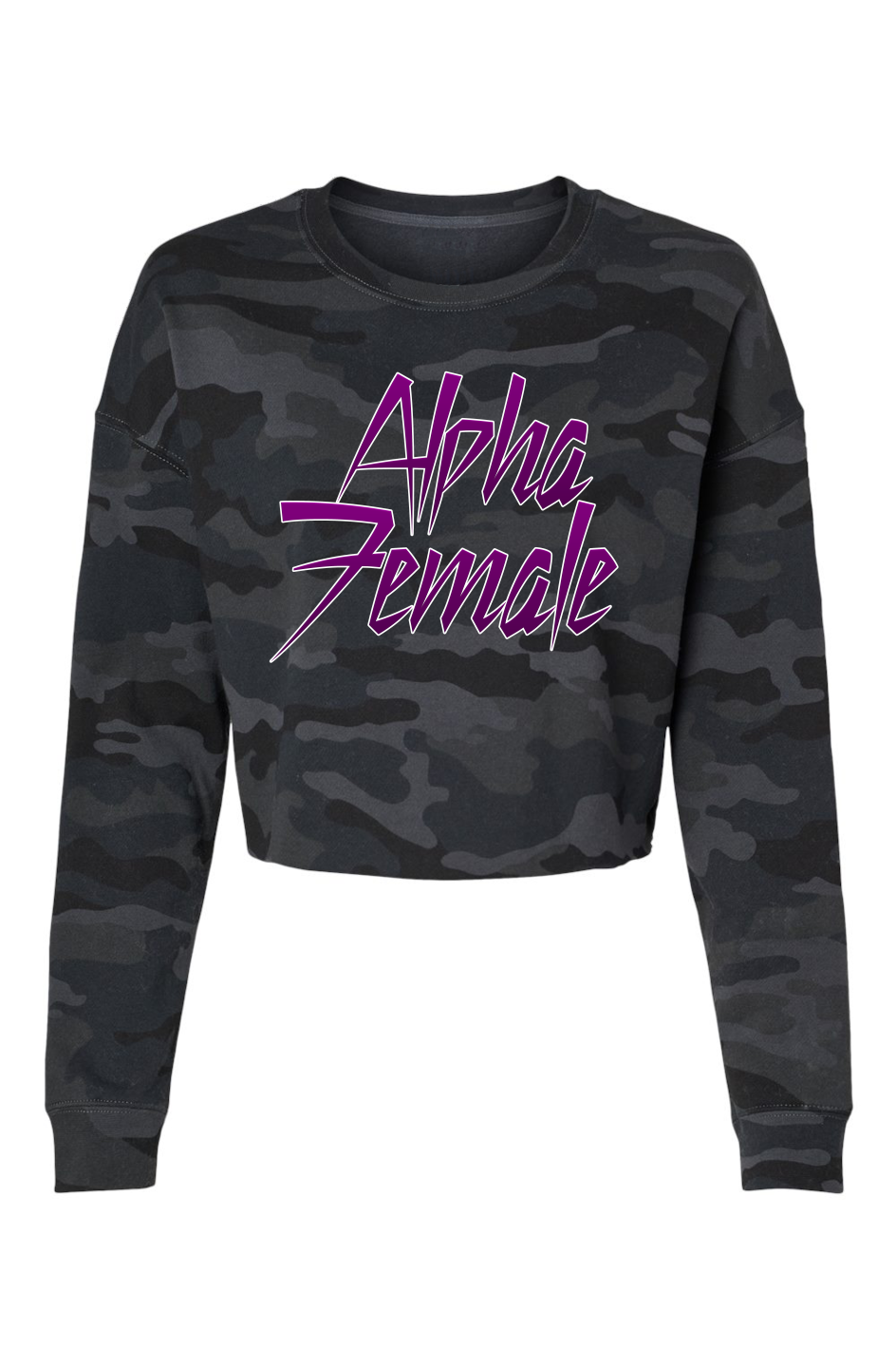 Alpha Female Camo Cropped Crew