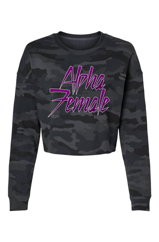 Alpha Female Camo Cropped Crew