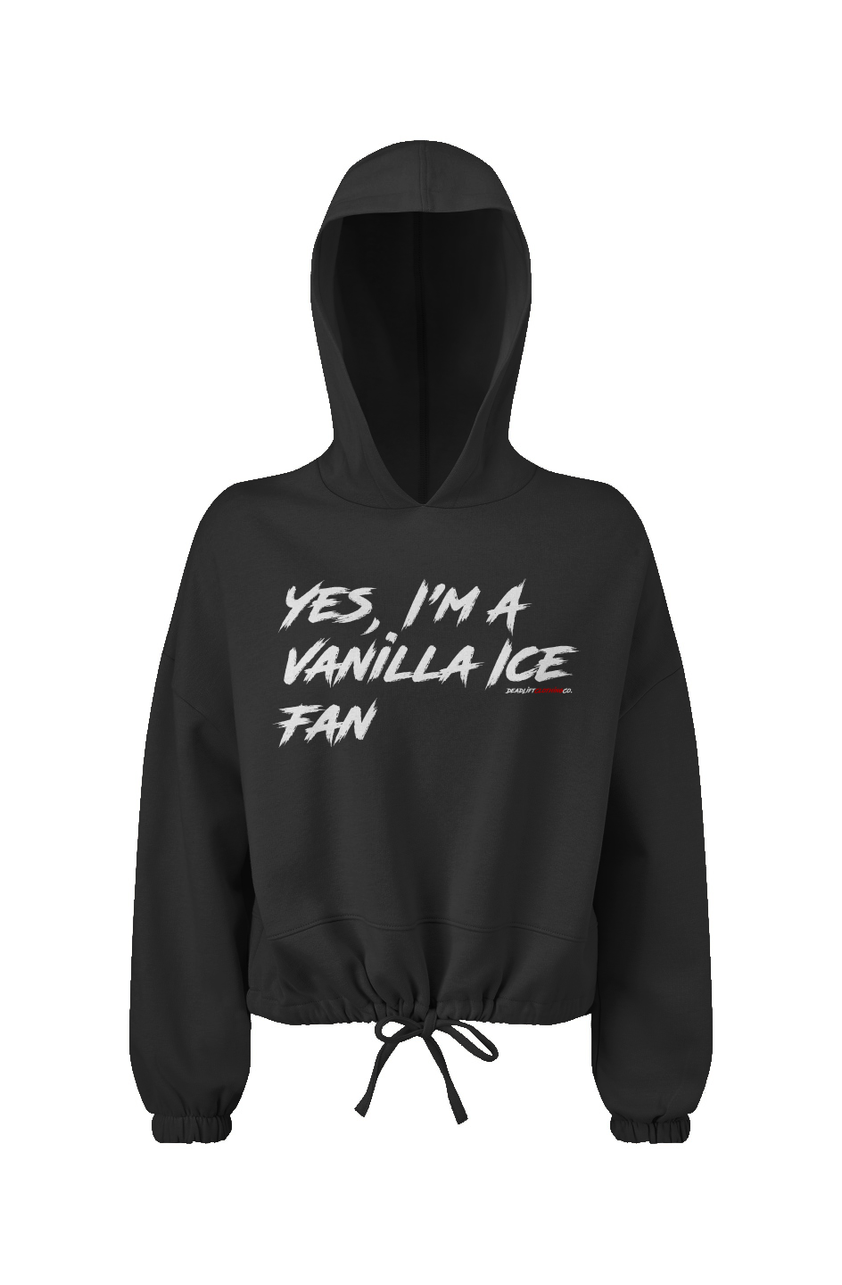 Vanilla Ice Cropped Oversize Hooded Sweatshirt