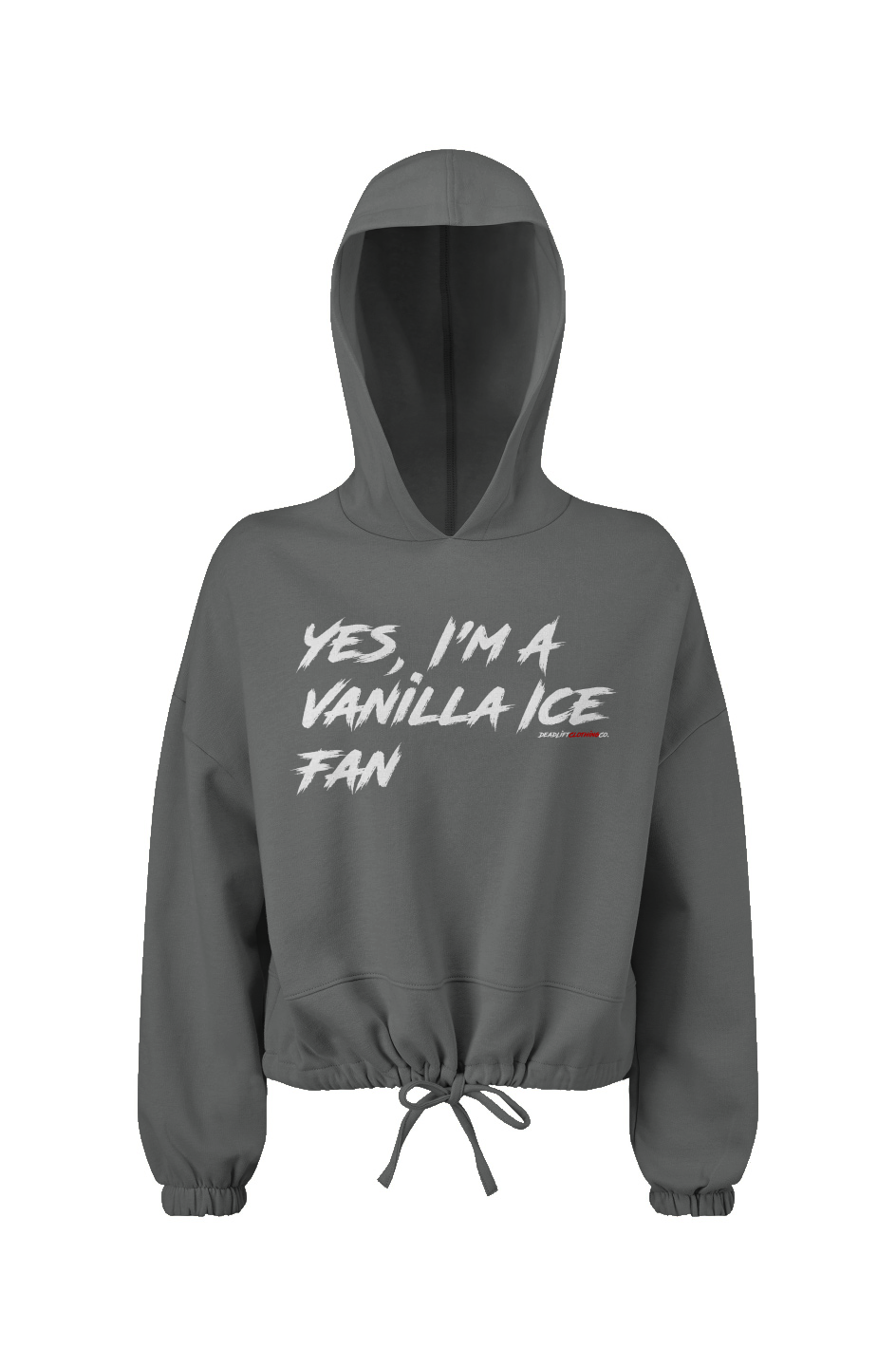 Vanilla Ice Cropped Oversize Hooded Sweatshirt